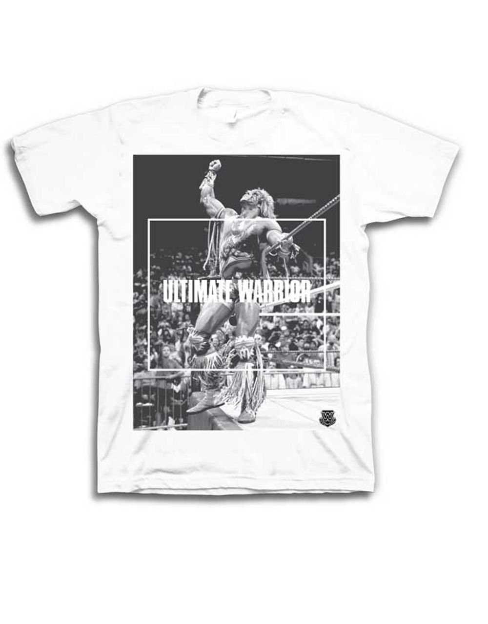 Official WWE Ultimate Warrior Legend white T-shirt - licensed wrestling apparel