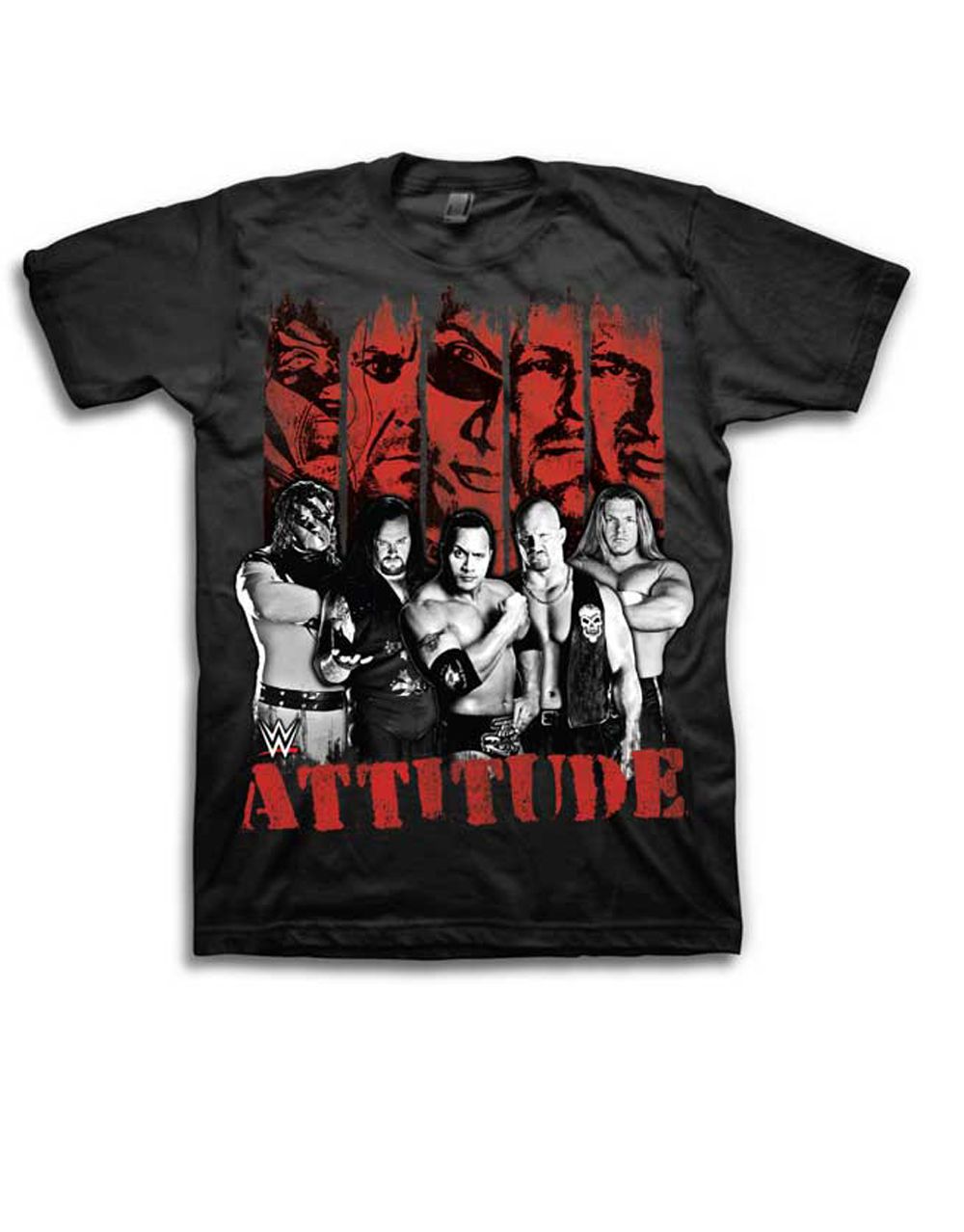 Official WWE Attitude Era black T-shirt - licensed wrestling apparel