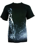 Watchmen Rorschach atmosphere graphic on a black adult t-shirt.