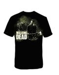 The Walking Dead it's axing time graphic on a black adult t-shirt.