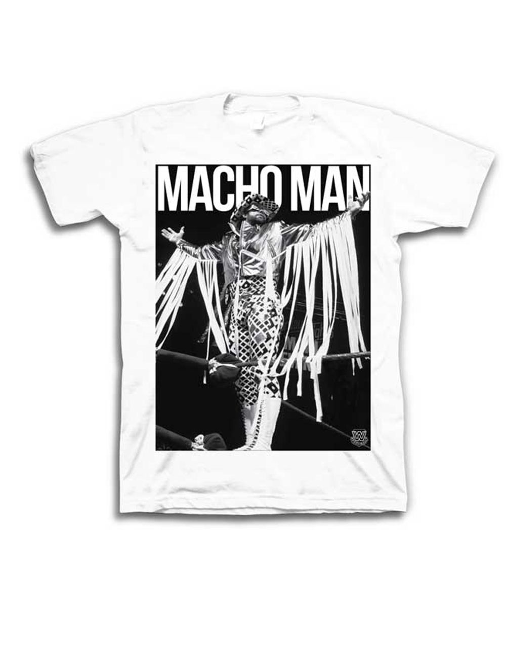 Official WWE Macho Man Randy Savage Legend white T-shirt - licensed wrestling apparel