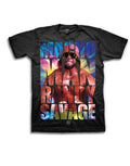 Official WWE Neon Macho Man Randy Savage black T-shirt - licensed wrestling merchandise