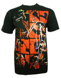 Hulk Silver Surfer Hulk zombies graphic on a black adult t-shirt.