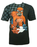 Marvel zombies Spider-Man poker player graphic on a black adult t-shirt.