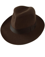 Indy Adventurer Archaeologist Men's Wool Felt Sable Brown Fedora Hat 58cm