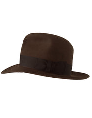 Indy Adventurer Archaeologist Men's Wool Felt Sable Brown Fedora Hat 58cm