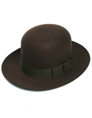 Indy Adventurer Archaeologist Men's Wool Felt Sable Brown Fedora Hat 58cm