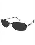Agent Smith Style Sunglasses, Rimless / Smoke Lens