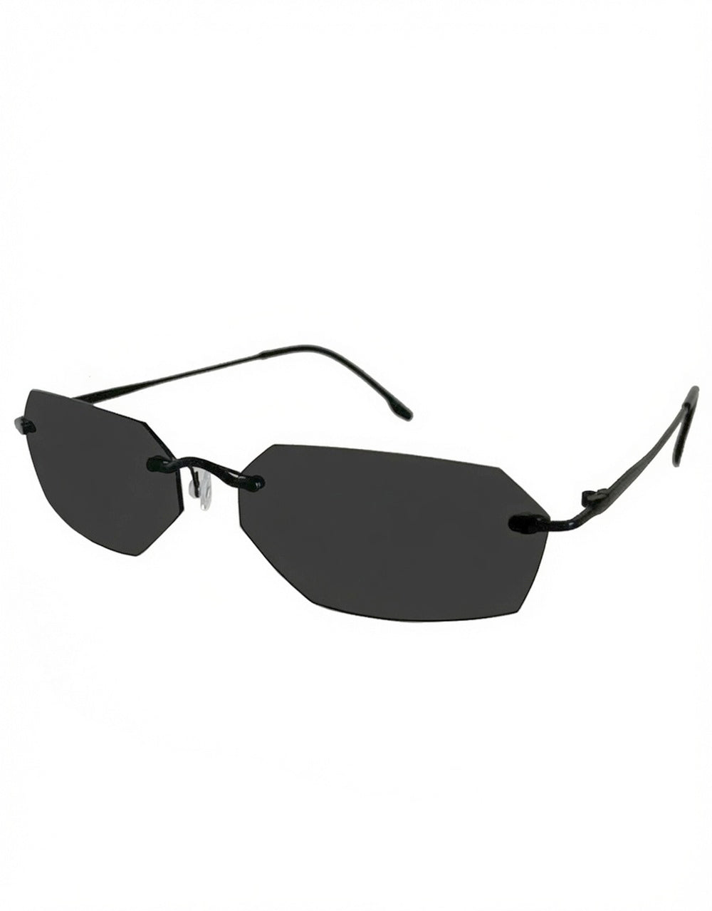 Agent Smith Style Sunglasses, Rimless / Smoke Lens