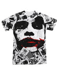 The Dark Knight joke doe graphic on a white adult t-shirt.