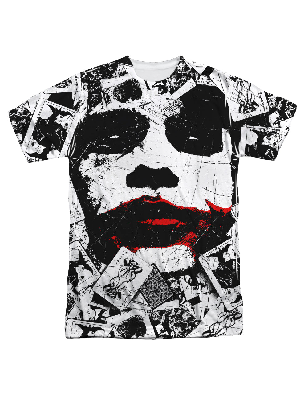 The Dark Knight joke doe graphic on a white adult t-shirt.