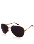 Brasco Depp Style Aviator Sunglasses, Gold Frame / Smoke Lens