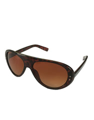 Bruce Dragon Style Aviator Sunglasses Tortoise Frame / Brown Gradient Lens