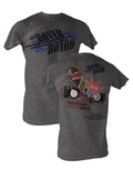 Back to the Future Hoverboard heathered dark grey t-shirt for adults
