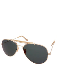Expendable Style Aviator Sunglasses, Gold Frame / Smoke Lens