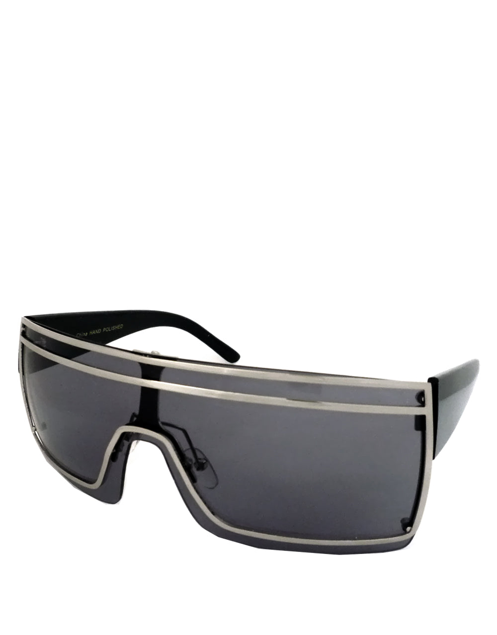 Gaga Sunglasses, Gaga Silver Smoke Style 1, Silver Trim / Smoke Lens