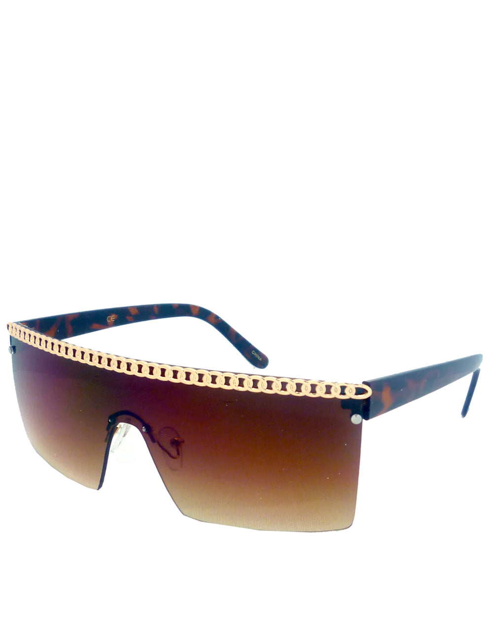 Gaga Sunglasses, Gaga Brown Gradient Style 3, Tortoise Temples / Brown Gradient Lens 