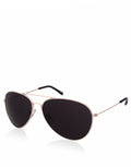 Mexico Rourke Style Aviator Sunglasses, Silver Frame / Smoke Lens