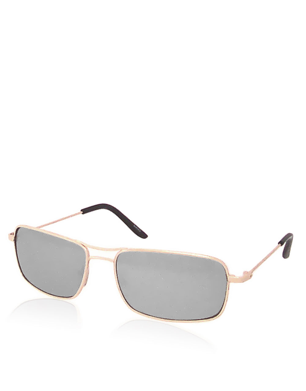 Ocean 13 Sunglasses Inspired, Damon Style, Gold Frame / Mirror Lens