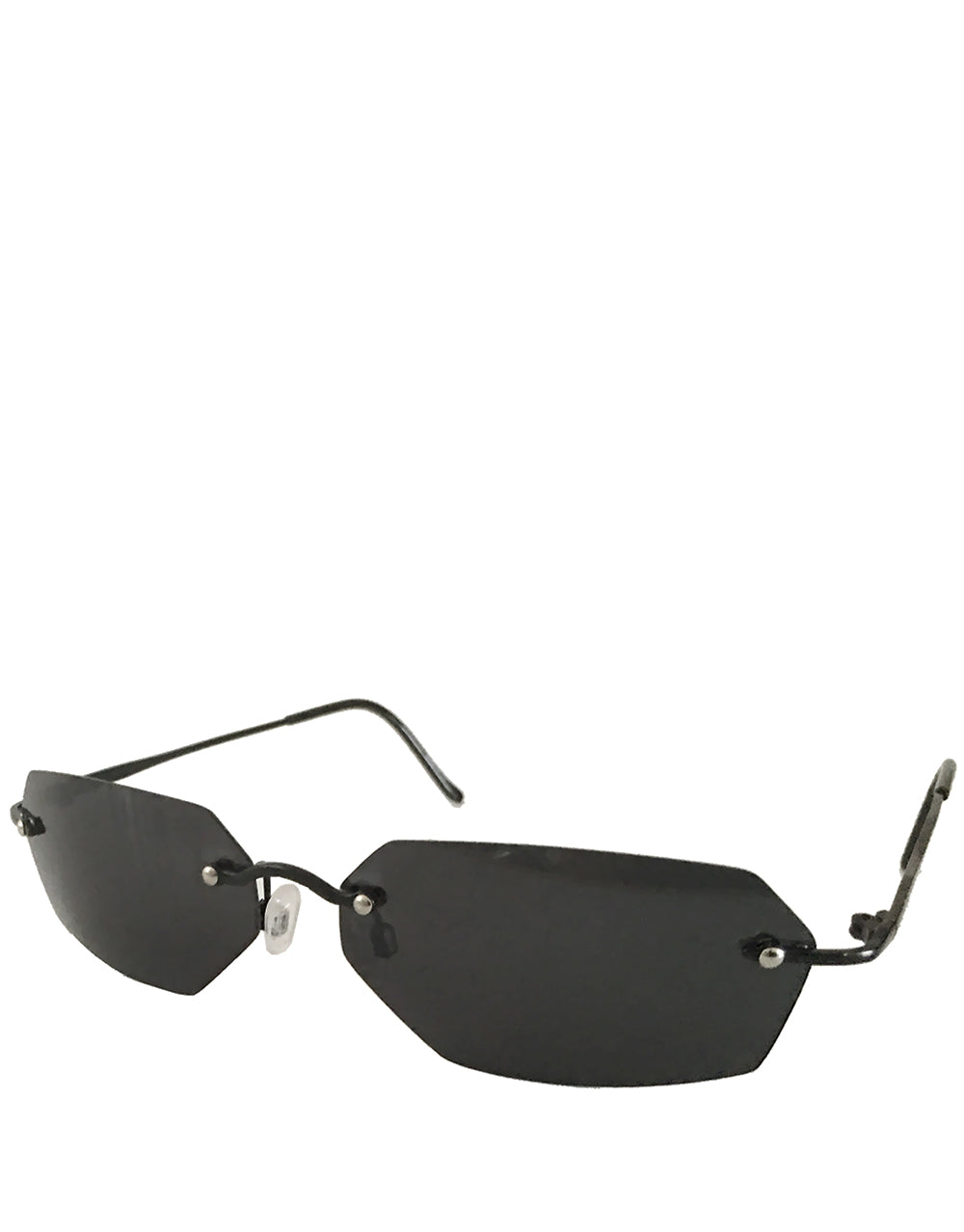 Agent Smith Style Sunglasses, Rimless / Smoke Lens