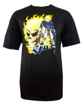 Ghost Rider pose graphic on a black adult t-shirt.