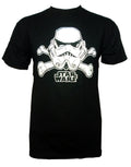 Star Wars Stormtrooper bones graphic on a black adult t-shirt.