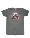 Star Wars Darth Vader dark power graphic on a grey adult t-shirt.