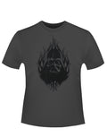 Star Wars Darth Vader tribal graphic on a dark grey adult t-shirt.