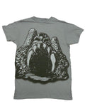 He-Man Greyskull graphic on a grey adult t-shirt.