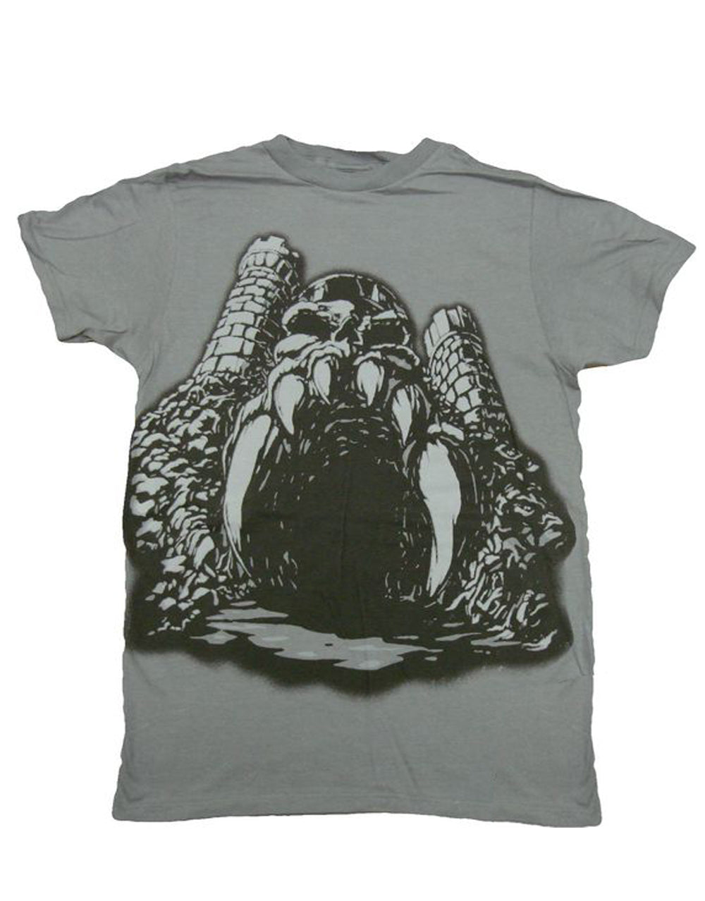He-Man Greyskull graphic on a grey adult t-shirt.