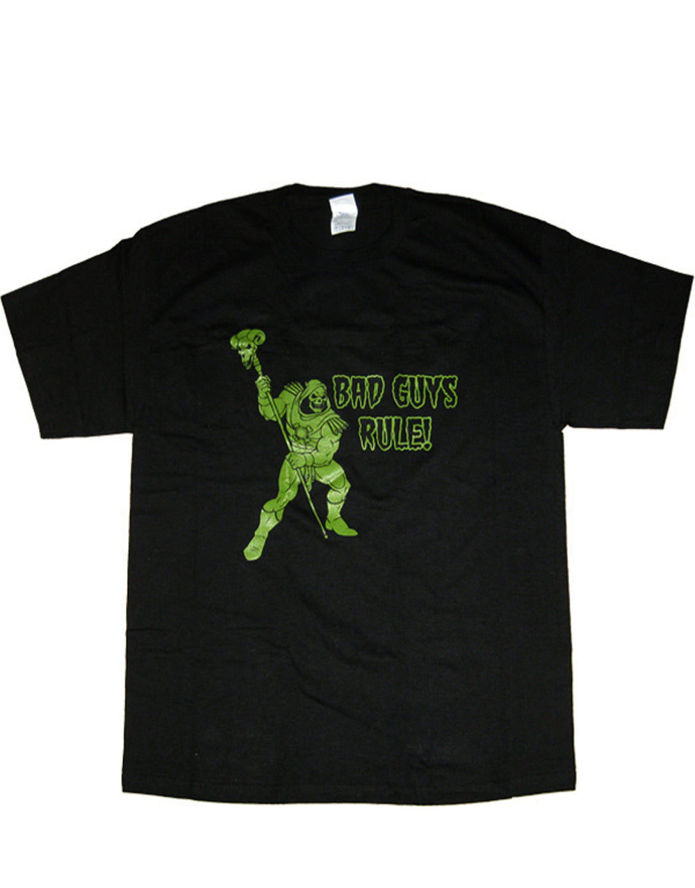 He-Man bad guys graphic on a black adult t-shirt.