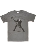He-Man Skeletor graphic on a dark grey adult t-shirt.