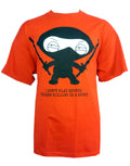Family Guy Stewie killing sport graphic on a red adult t-shirt.