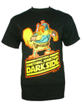 Family Guy chicken fett graphic on a black adult t-shirt.