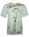 Office Space Milton graphic on a white adult t-shirt.