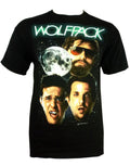 The Hangover wolfpack moon graphic on a black adult t-shirt.