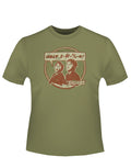 The Goonies Data holy graphic on a green adult t-shirt.