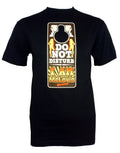 Superbad do not disturb I'm McLovin graphic on a black adult t-shirt.