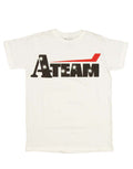 The A-Team logo shot graphic on a white adult t-shirt.