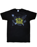 24 Jack Bauer CTU crest graphic on a black adult t-shirt.