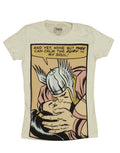 Thor fury graphic on a white women's t-shirt.