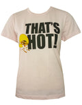 Looney Tunes Speedy Gonzales that's hot graphic on a pink women's t-shirt.